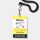 TAG Con 2024 - イエロー クワドрант - 一般参加者バッジ バッジ (正面(ネックストラップ付))