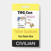TAG Con 2024 - イエロー クワドрант - 一般参加者バッジ バッジ (裏面)