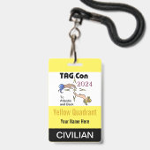 TAG Con 2024 - イエロー クワドрант - 一般参加者バッジ バッジ (裏面(ネックストラップ付))