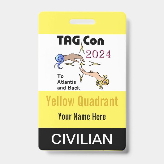 TAG Con 2024 - イエロー クワドрант - 一般参加者バッジ バッジ (正面)