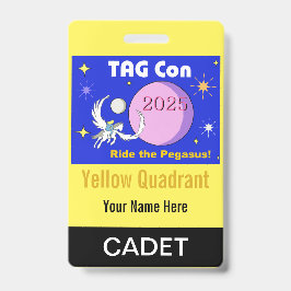 TAG Con 2025 - イエロー クワドрант - ケイデット バッジ