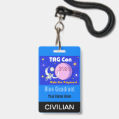 TAG Con 2025 - 青の象限 - 一般参加者バッジ バッジ (正面(ネックストラップ付))