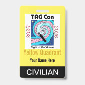 TAG Con 2026 イエロー・クアドラント 一般参加者バッジ バッジ (裏面)
