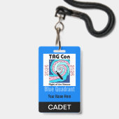 TAG Con 2026 - Blue Quadrant - Cadet Badge バッジ (裏面（ネックストラップ付）)