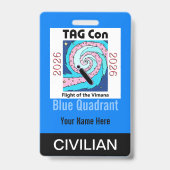 TAG Con 2026 - Blue Quadrant - Civilian Badge バッジ (裏面)