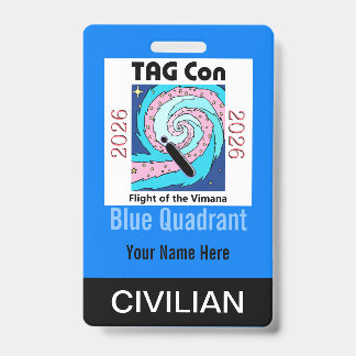 TAG Con 2026 - Blue Quadrant - Civilian Badge バッジ