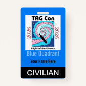 TAG Con 2026 - Blue Quadrant - Civilian Badge バッジ (裏面)