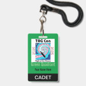 TAG Con 2026 - Green Quadrant - Cadet Badge バッジ (ストラップ付き表面)