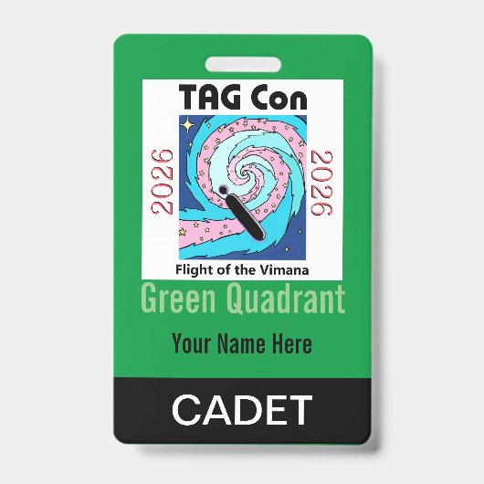 TAG Con 2026 - Green Quadrant - Cadet Badge バッジ (表面)