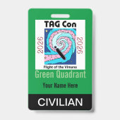 TAG Con 2026 - Green Quadrant - Civilian Badge バッジ (裏面)