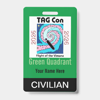 TAG Con 2026 - Green Quadrant - Civilian Badge バッジ