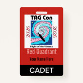 TAG Con 2026 - Red Quadrant - Cadet Badge バッジ (裏面)