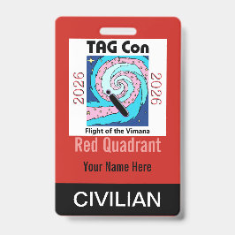 TAG Con 2026 - Red Quadrant - Civilian Badge バッジ