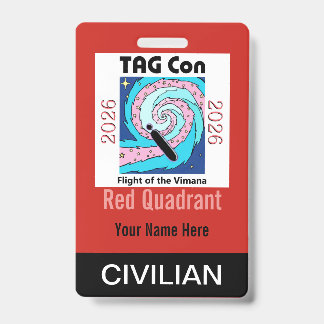 TAG Con 2026 - Red Quadrant - Civilian Badge バッジ