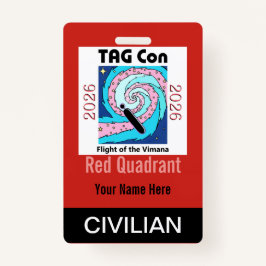 TAG Con 2026 - Red Quadrant - Civilian Badge バッジ