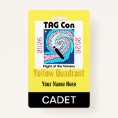 TAG Con 2026 - Yellow Quadrant - Cadet Badge バッジ (正面)