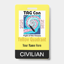 TAG Con 2026 - Yellow Quadrant - Civilian Badge バッジ