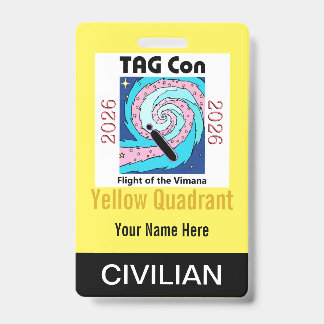 TAG Con 2026 - Yellow Quadrant - Civilian Badge バッジ