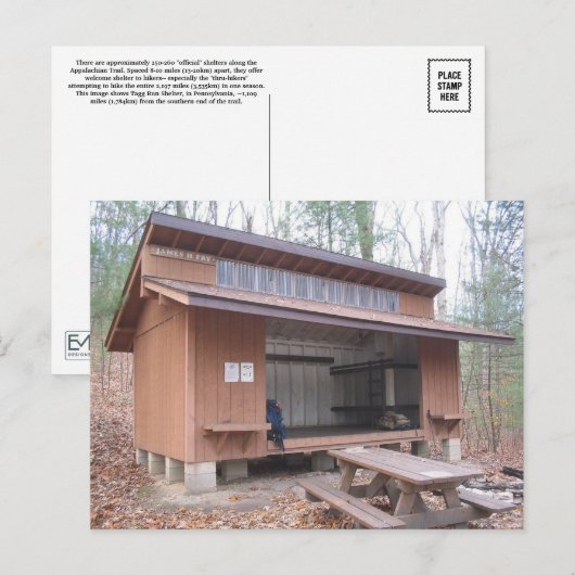 Tagg Run Appalachian Trail Postcard ポストカード (正面/裏面)