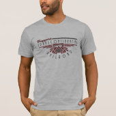 Taggartの肩をすくめる大陸横断の鉄道地図書 Tシャツ (正面)