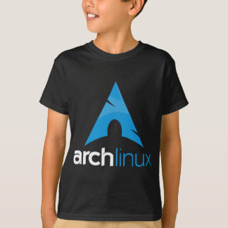taglineとロゴオープンソースOSを搭載したArch Linux Tシャツ