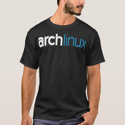 taglineオープンソースOSティーを持つArch Linu愛好家 Tシャツ (正面)