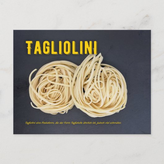 Tagliolini Italienisches Restaurant Rezept zutat ポストカード (正面)
