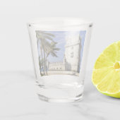 Tagus川の近くのベレムタワー写真 ショットグラス (裏面)