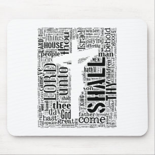 Tagxedo (白、ポートレート)のジェームスBible王 マウスパッド
