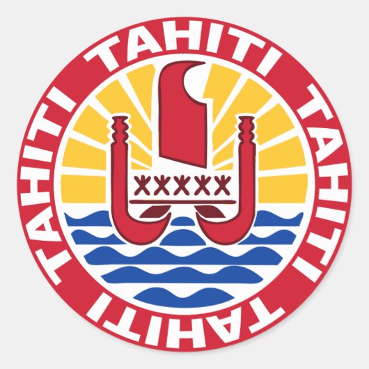 Tahiti sticker ラウンドシール (正面)