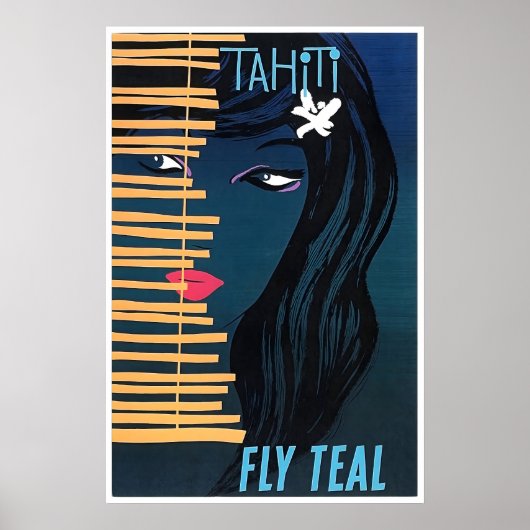 Tahiti Travel Poster French Polynesia Art Tahitian ポスター (正面)