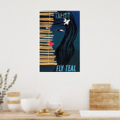 Tahiti Travel Poster French Polynesia Art Tahitian ポスター (キッチン)