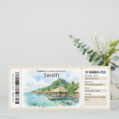 Tahiti Trip Boarding Pass Ticket 招待状 (スタンド正面)