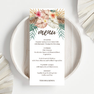 Tahiti Tropical Island Floral Wedding メニュー