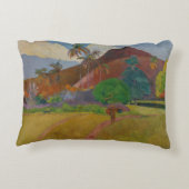 Tahitianの景色1891年(キャンバスの油) アクセントクッション (裏面)