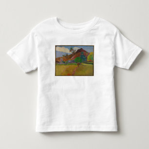 Tahitianの景色1891年(キャンバスの油) トドラーTシャツ