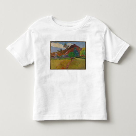 Tahitianの景色1891年(キャンバスの油) トドラーTシャツ (正面)