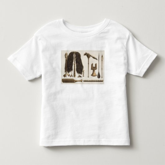 Tahitian用具および正式の楽器のillustr トドラーTシャツ (正面)
