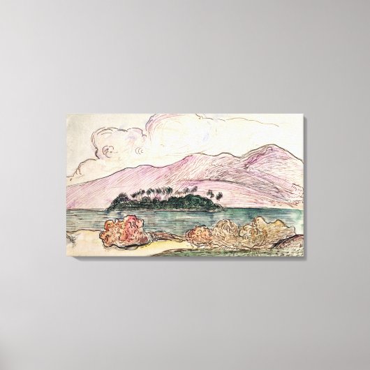 Tahitian Landscape (紙付/C) キャンバスプリント (正面)