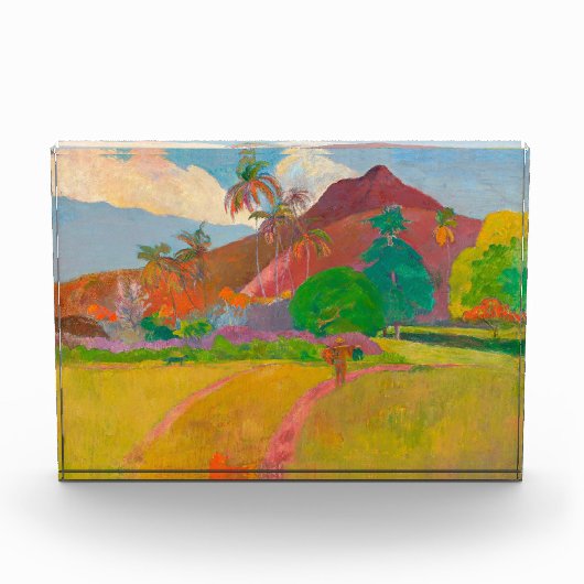 Tahitian Landscape Paul Gauguinポスト印象派 フォトブロック (正面)