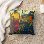 Tahitian Women and Dog, Gauguin クッション (ブランケット)