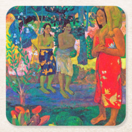 Tahitian Women, Gauguin スクエアペーパーコースター