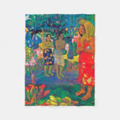 Tahitian Women, Gauguin フリースブランケット (正面)