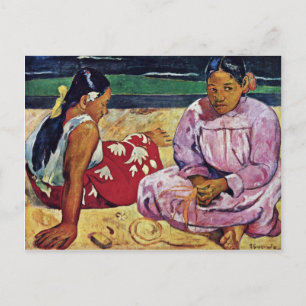 Tahitian Women On Theビーチby Paul Gauguin ポストカード