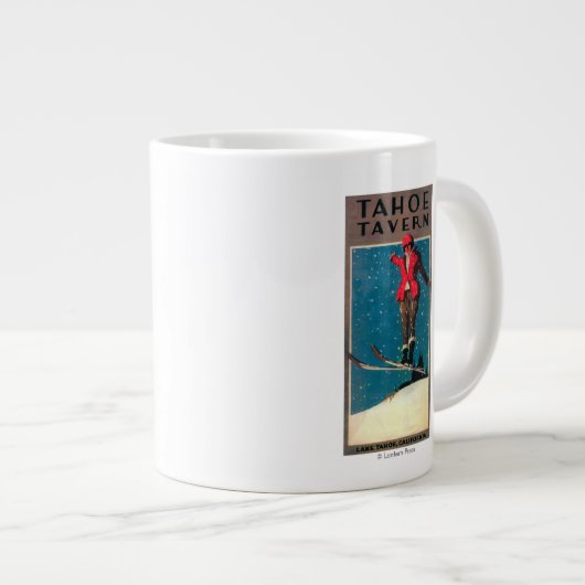 Tahoeの居酒屋の広告宣伝ポスター ジャンボコーヒーマグカップ (正面右)