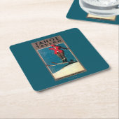 Tahoeの居酒屋の広告宣伝ポスター スクエアペーパーコースター (アングル)