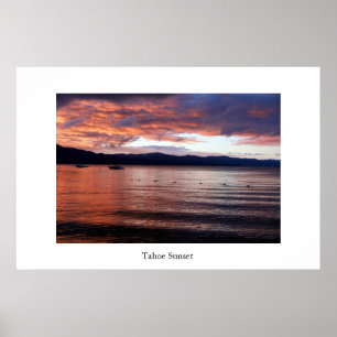 Tahoeの日没 ポスター