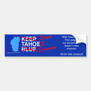 Tahoeの経済をねじで締めるリーグ バンパーステッカー