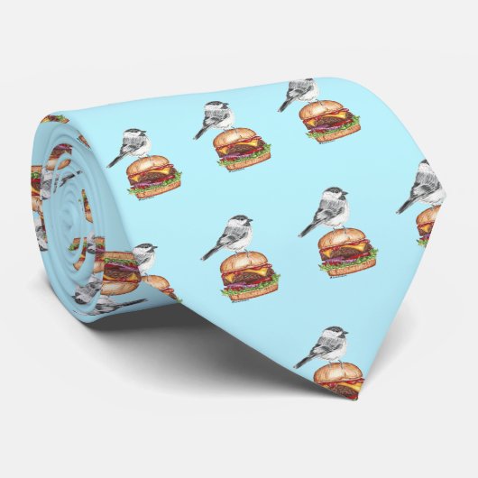 Tahoe Chickadee Cheeseburger Bird ネクタイ (ロール)