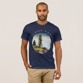 Tahoe Lake Watercolor painting Tシャツ (正面フル)